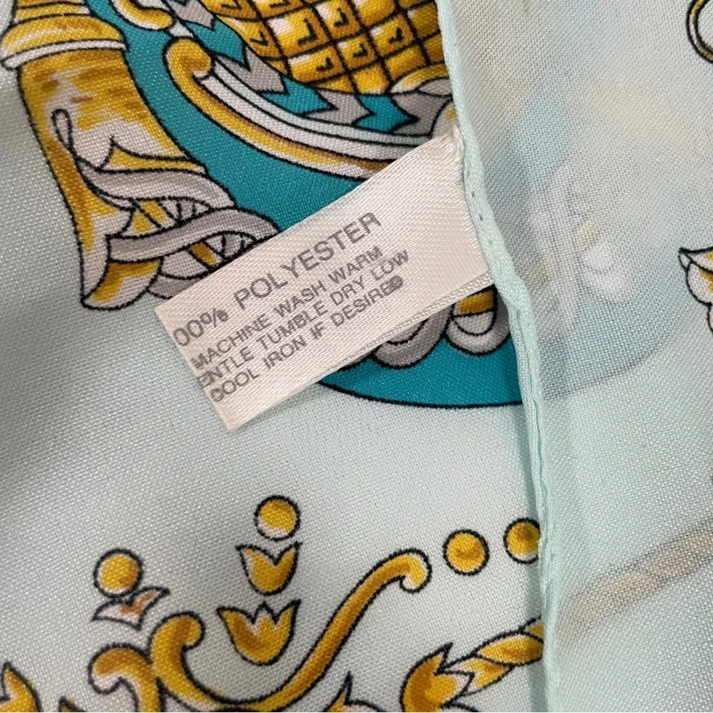 Glentex Teal and Gold Scarf
